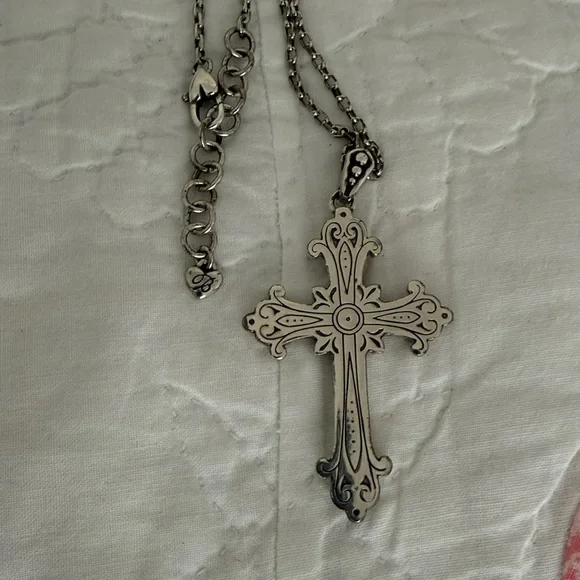 Brighton Silver Cross Pendant Necklace - Picture 3 of 4